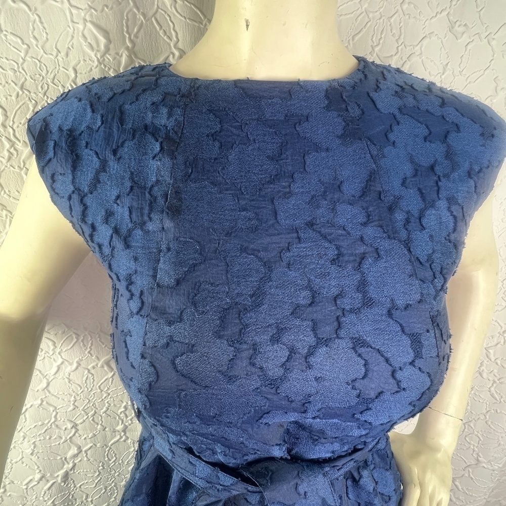 Abbey Glass Olivia Dress Navy Organza - Picture 10 of 12